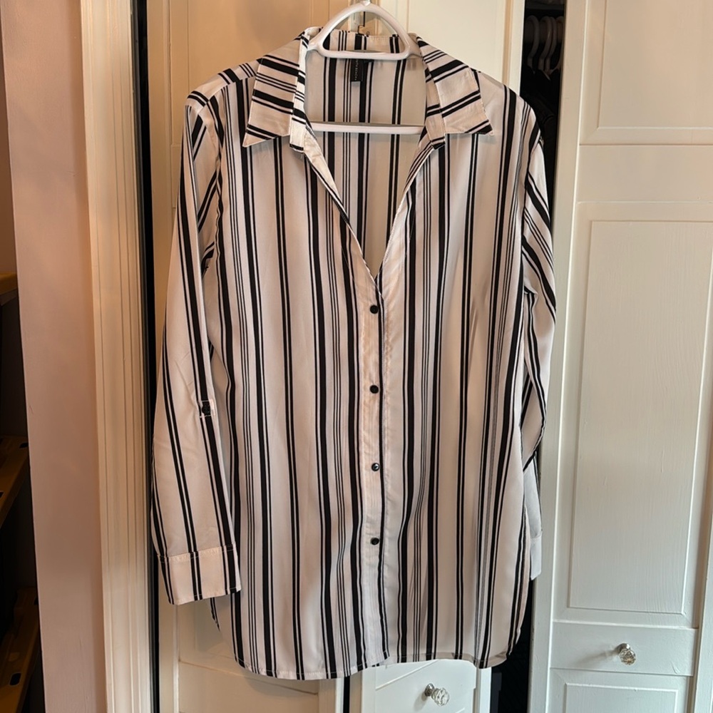 Striped shirt dress